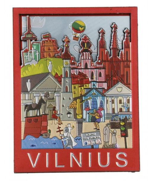 Magnetas Vilnius su blizgiu paviršiumi